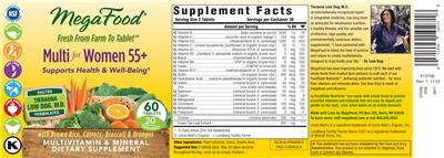Photo of the MegaFood Multi For Women 55+ label