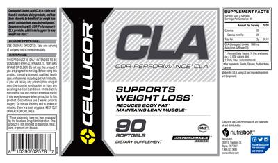 Photo of the Cellucor CLA label