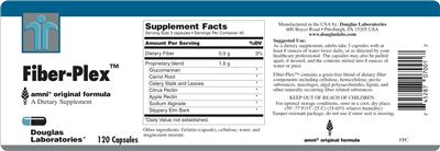 Photo of the Douglas Laboratories Fiber-Plex label