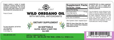 Wild Oregano Oil With Natural Antioxidants
