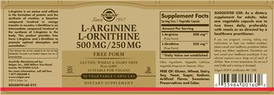 L-Arginine L-Ornithine 500 mg/250 mg