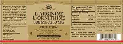 L-Arginine L-Ornithine 500 mg/250 mg