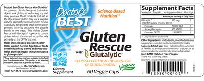 Photo of the Doctor's Best Gluten Rescue With Glutalytic label
