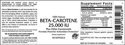 Beta-Carotene 25,000 IU