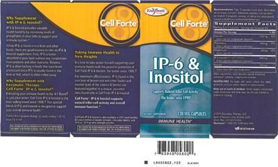 Photo of the Enzymatic Therapy Cell Forte IP-6 & Inositol label