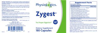 Photo of the PhysioLogics Zygest label