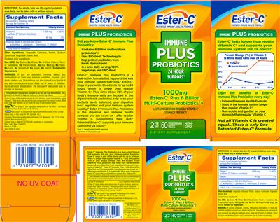 Label of Ester-C Immune Plus Probiotics 1000 mg