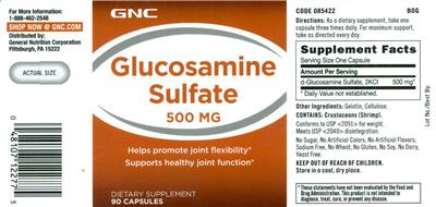 Glucosamine Sulfate 500 mg