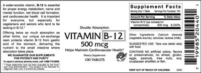 Vitamin B-12 500 mcg