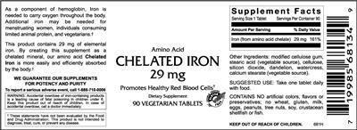 Chelated Iron 29 mg
