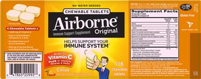 Photo of the Airborne Airborne Original Citrus label