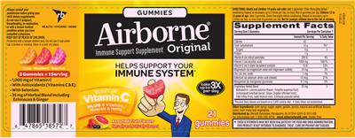 Photo of the Airborne Airborne Original Assorted Fruit Flavors label