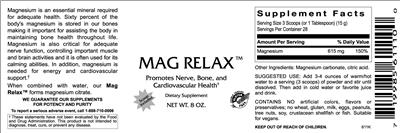 Photo of the VitaCeutical Labs Mag Relax label