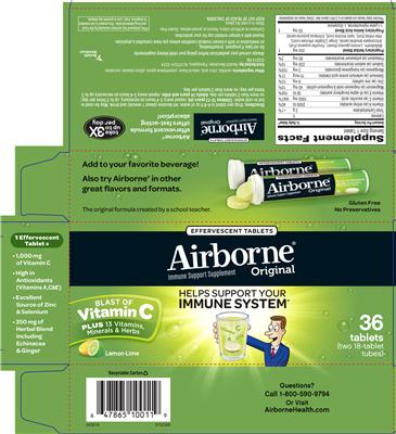 Photo of the Airborne Airborne Original Lemon-Lime label