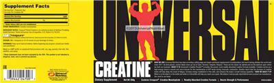 Photo of the Universal Creatine label