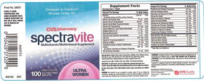 Photo of the CVS Pharmacy Spectravite Ultra Women label