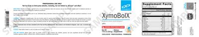 Photo of the XYMOGEN XymoBolX Natural Fruit Punch Flavor label