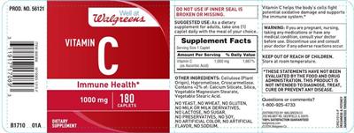 Photo of the Well At Walgreens Vitamin C 1000 mg label
