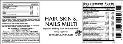 Photo of the VitaCeutical Labs Hair, Skin & Nails Multi label