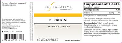 Photo of the Integrative Therapeutics Berberine label