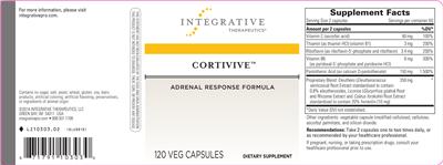 Photo of the Integrative Therapeutics Cortivive label