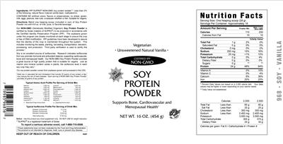 Soy Protein Powder Unsweetened Natural Vanilla