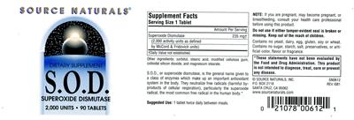 S.O.D. Super Oxide Dismutase