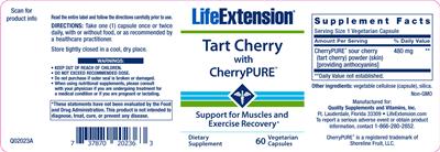 Photo of the Life Extension Tart Cherry With CherryPURE label