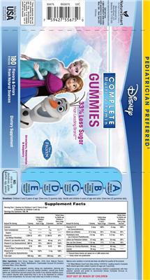 Photo of the NatureSmart Disney Frozen Complete Multi-Vitamin Gummies label