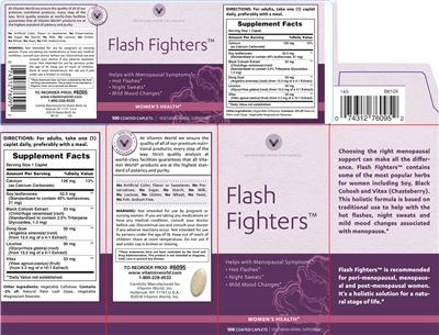 Photo of the Vitamin World Flash Fighters label