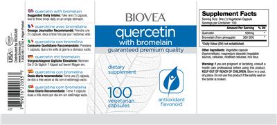 Photo of the BIOVEA Quercetin with Bromelain label