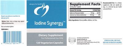 Photo of the Designs for Health Iodine Synergy label