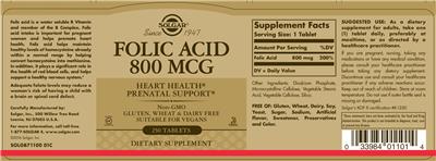 Folic Acid 800 mcg