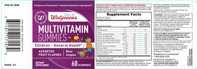 Photo of the Well At Walgreens Multivitamin Gummies label