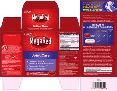 Photo of the Schiff MegaRed Joint Care label