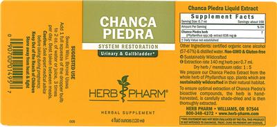 Photo of the Herb Pharm Chanca Piedra label