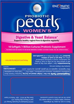 Photo of the Enzymatic Therapy Probiotic Pearls Women's label