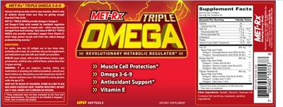 Photo of the MET-Rx Triple Omega label
