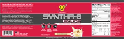 Photo of the BSN Syntha-6 Edge Sugar Cookie Flavor label