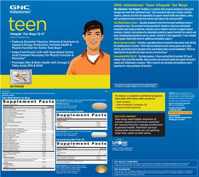 Photo of the GNC Milestones Muscle Function Complex label