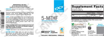 Photo of the XYMOGEN 5-MTHF label