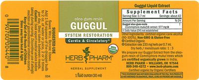 Photo of the Herb Pharm Guggul label