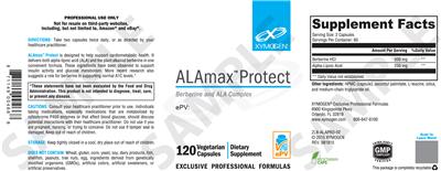 Photo of the XYMOGEN ALAmax Protect label