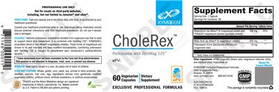 Photo of the XYMOGEN CholeRex label