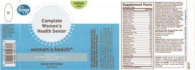 Photo of the Kroger Complete Women's Health Senior label