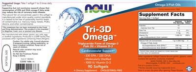 Photo of the NOW Tri-3D Omega label