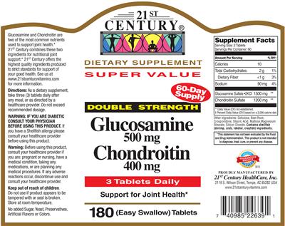 Glucosamine 500 mg Chondroitin 400 mg