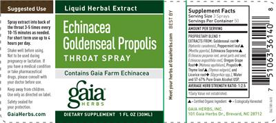 Echinacea Goldenseal Propolis Throat Spray