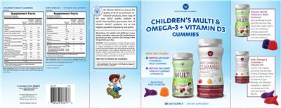 Photo of the Vitamin World Children's Multi Gummies label