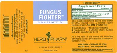 Photo of the Herb Pharm Fungus Fighter label